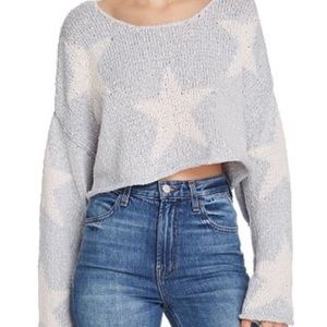 Grey Star Cropped Sweater